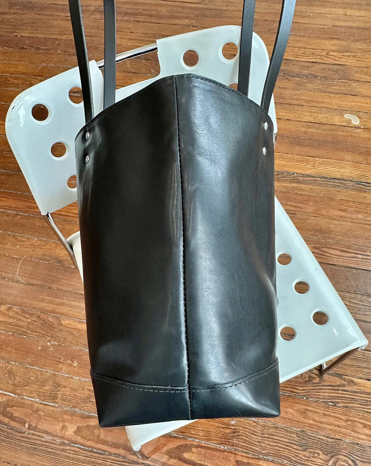 All Leather Tote - Black - Image 7