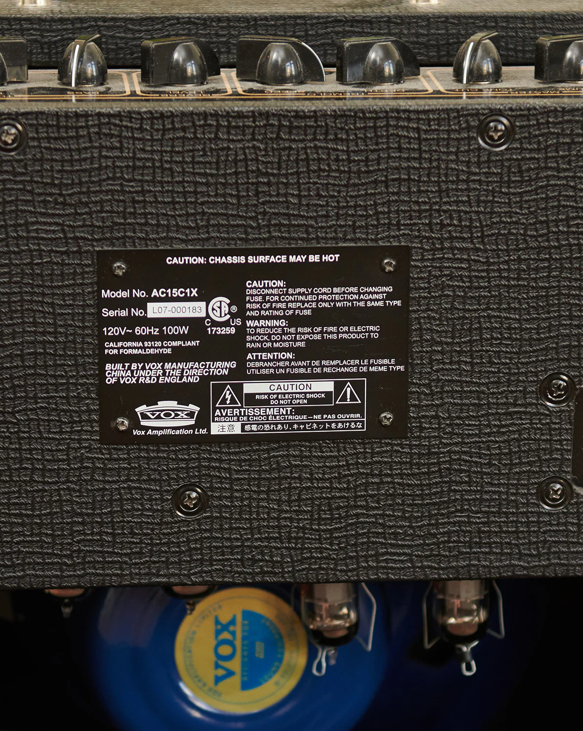 Amp Cover - Vox ac15c1 - Image 3
