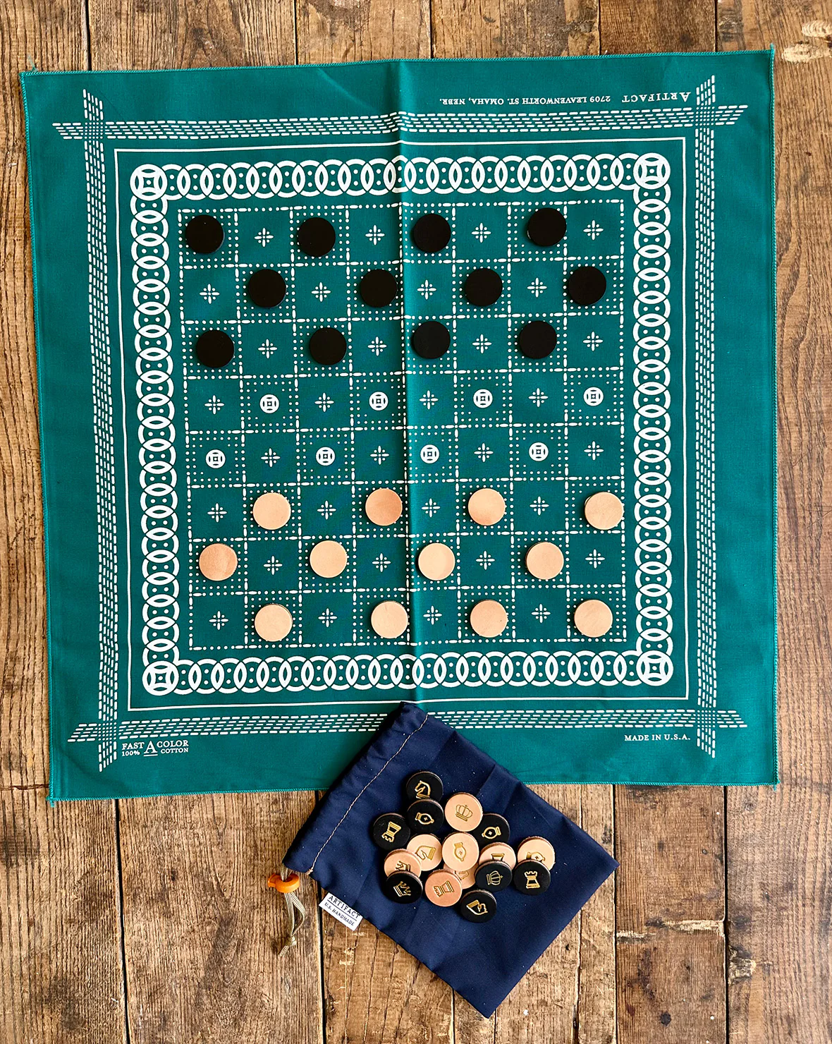 Bandana Travel Chess & Checker Set - Image 10