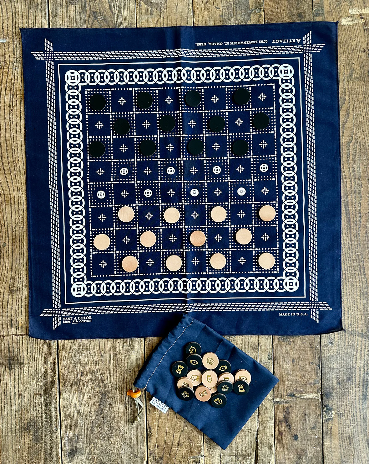 Bandana Travel Chess & Checker Set - Image 11