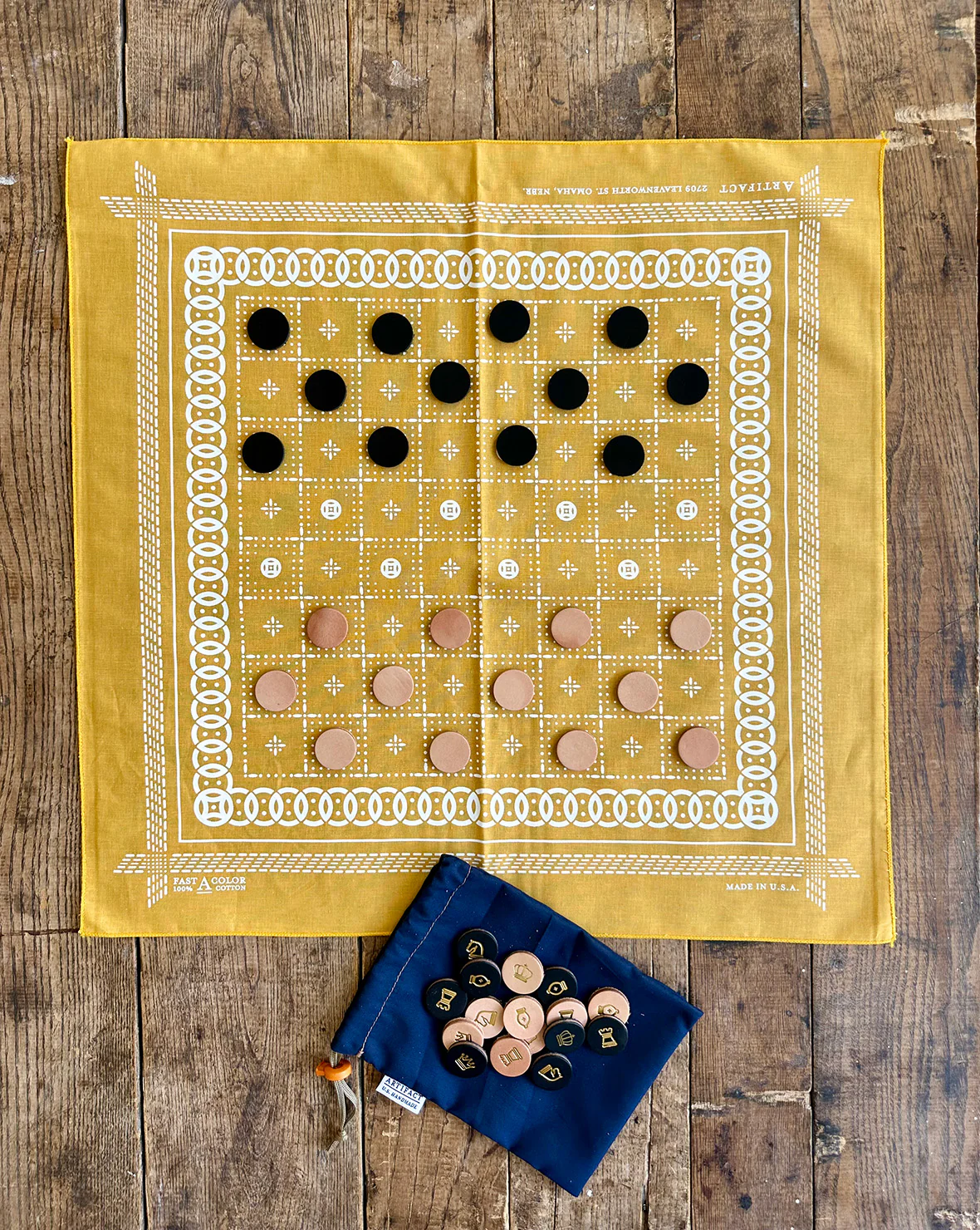 Bandana Travel Chess & Checker Set - Image 12