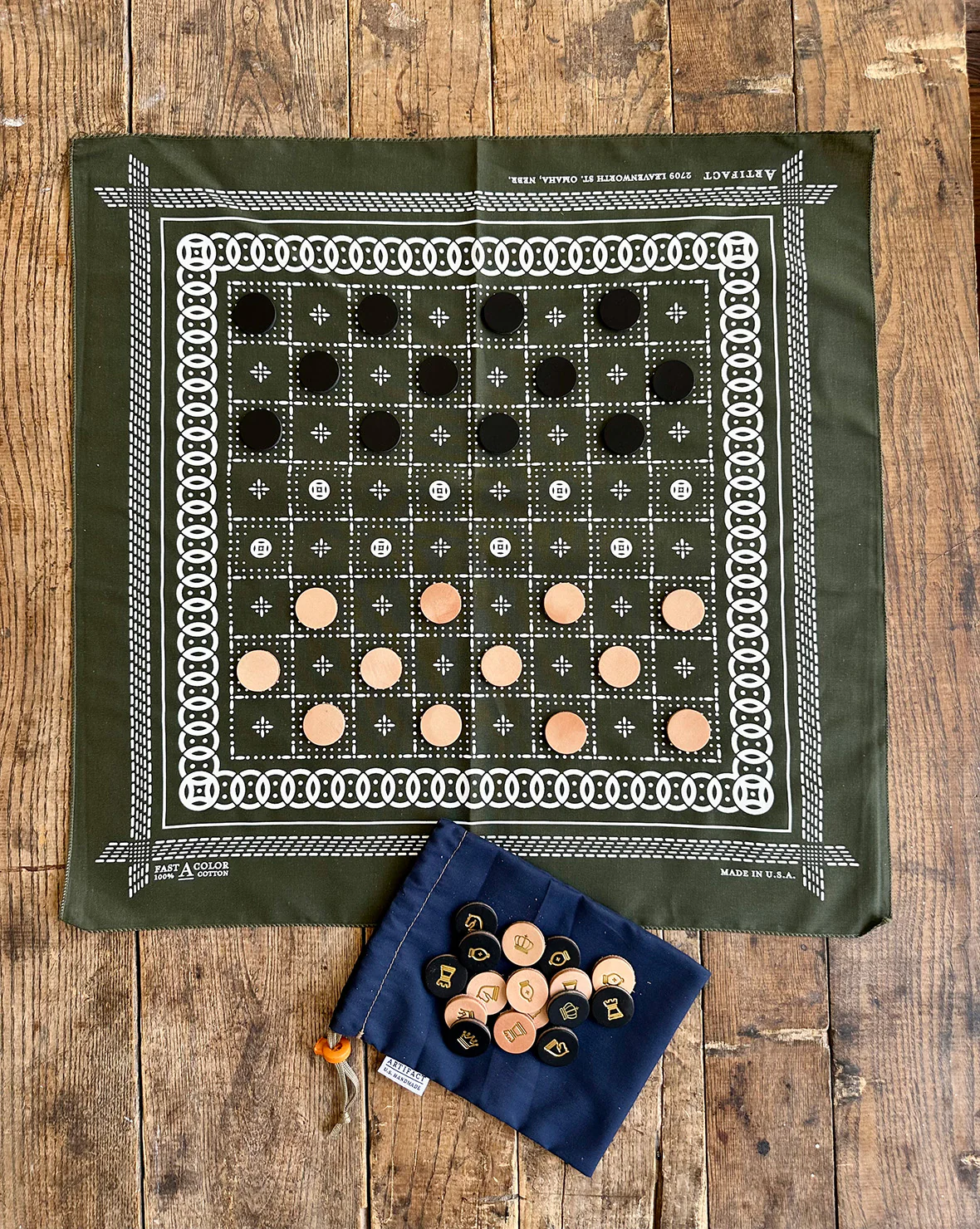 Bandana Travel Chess & Checker Set - Image 14