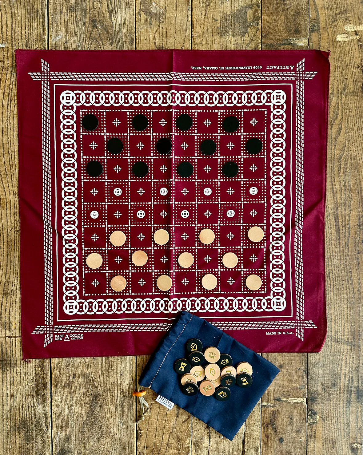 Bandana Travel Chess & Checker Set - Image 9