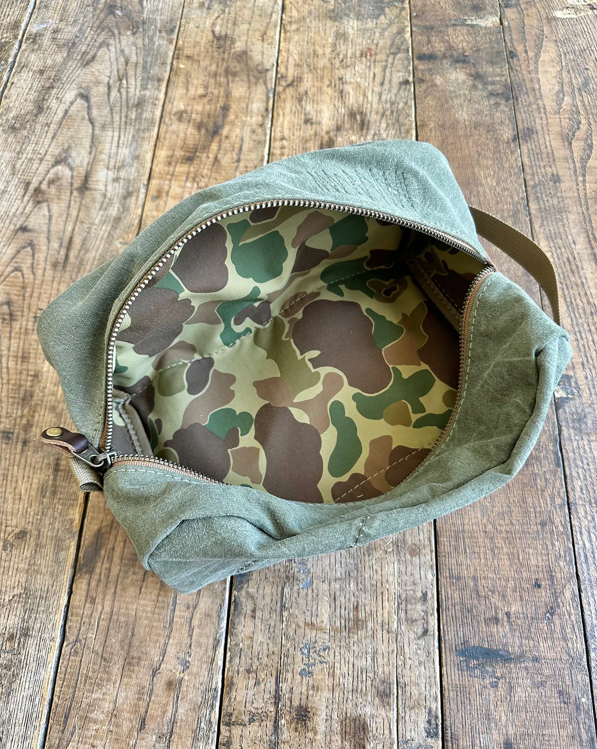 Dopp Kit in Upcycled WWII Shelter Half - Image 7