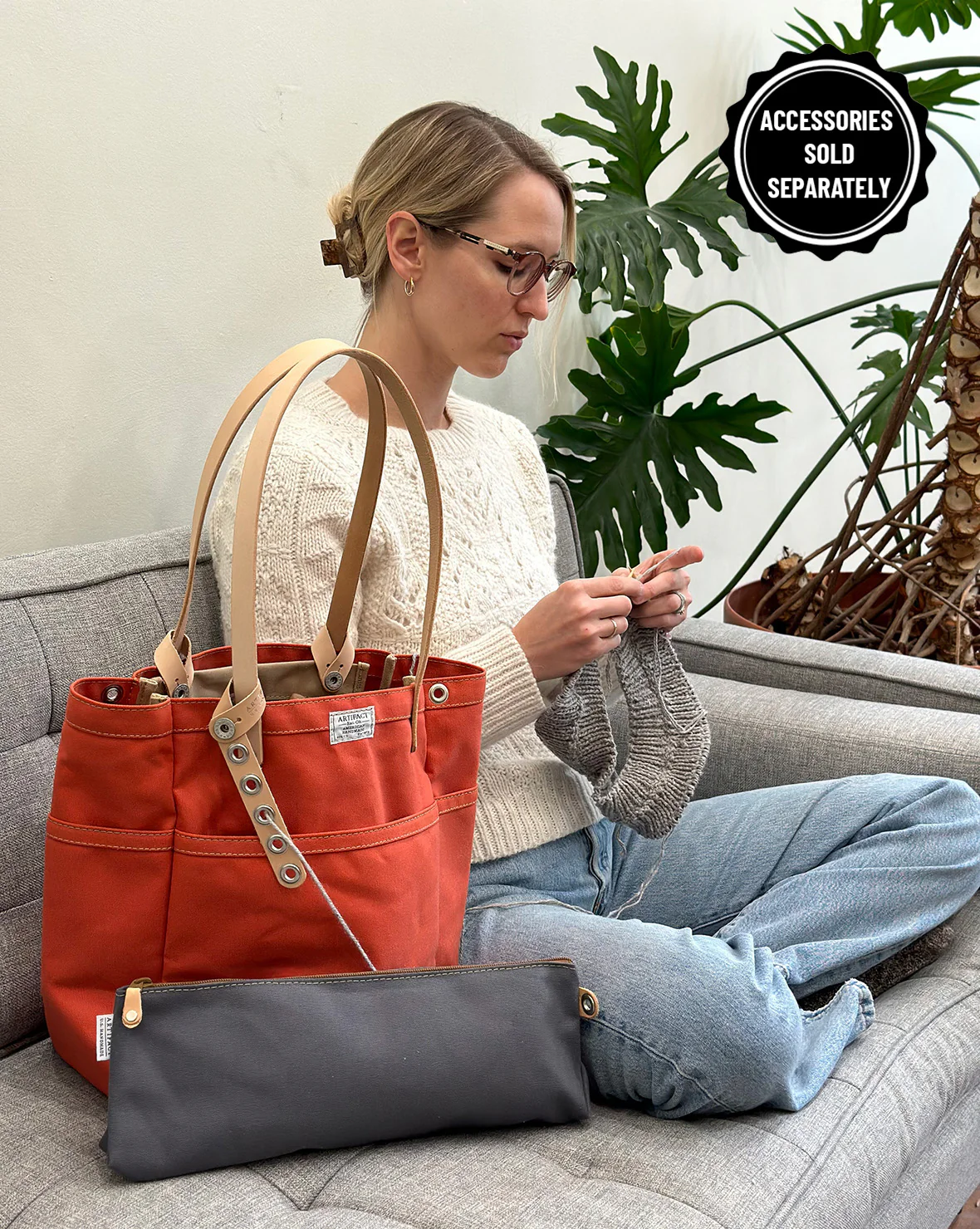 Knitting & Crochet Project Tote Bag - Studio Made - Image 6
