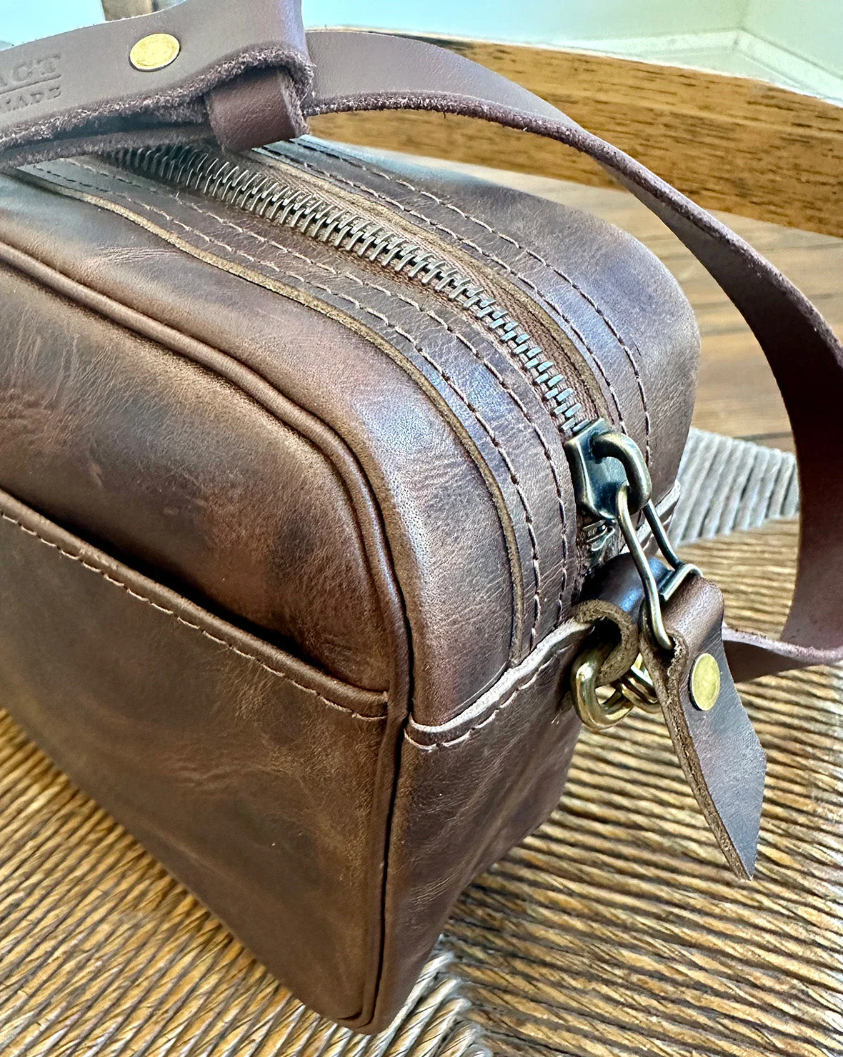 Leather Crossbody Handbag - Dublin Brown - Image 3