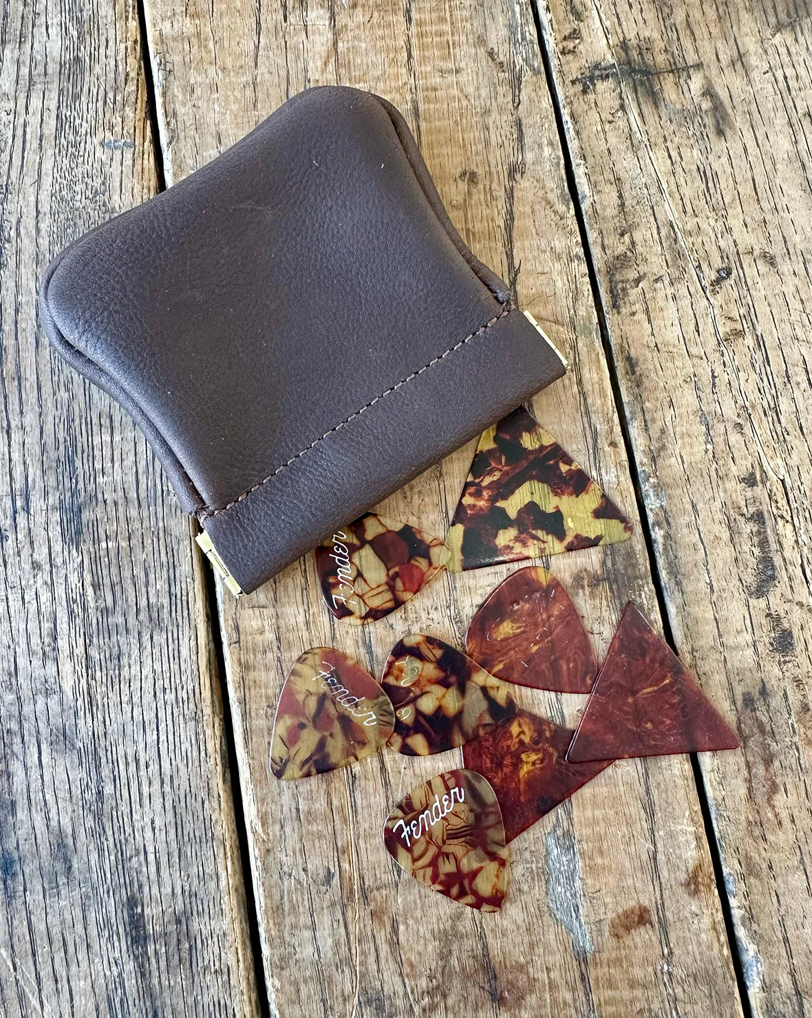 Leather Guitar Pick / Plectrum Squeeze Case - Image 3