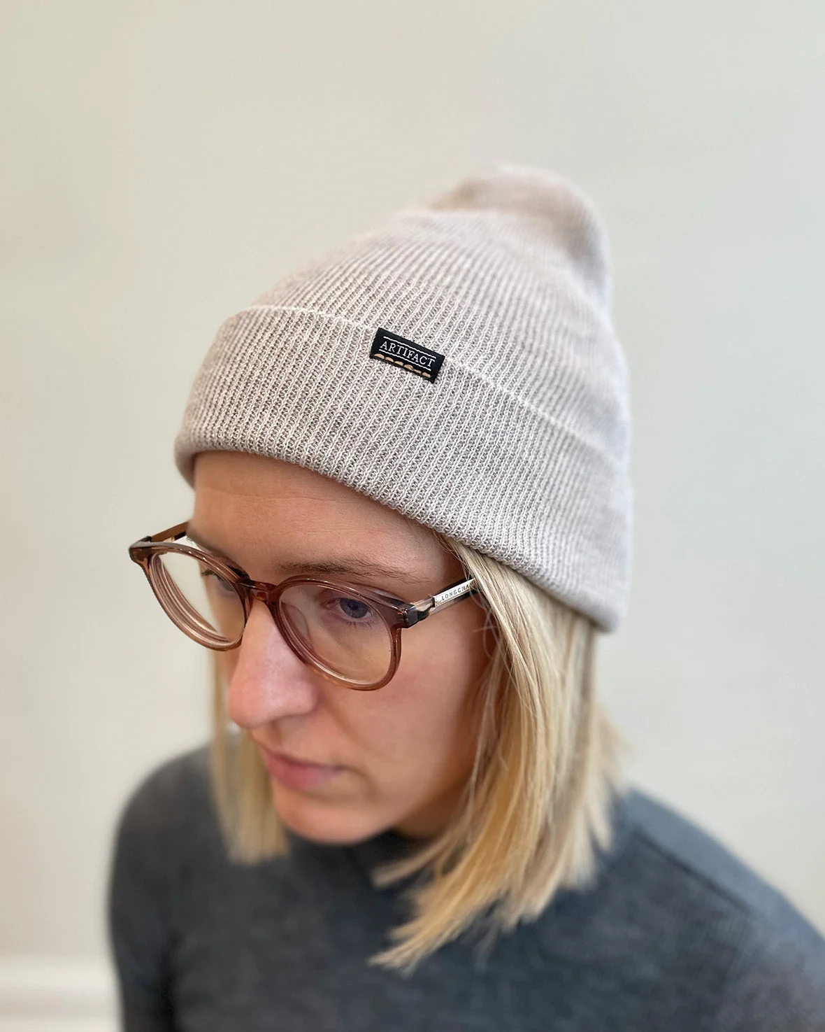 Red Cotton Knit Beanie Cap - Image 8