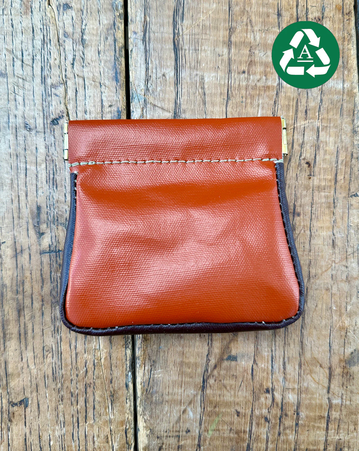 Squeeze Pouch in Up-Cycled Antique Awning - Image 7