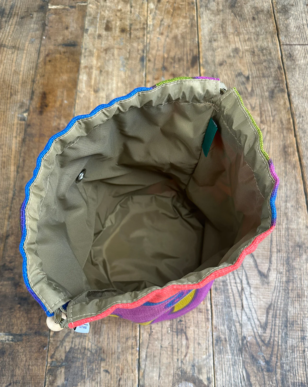 Yarn Skein Sack in Up-Cycled Psychedelic - Image 3